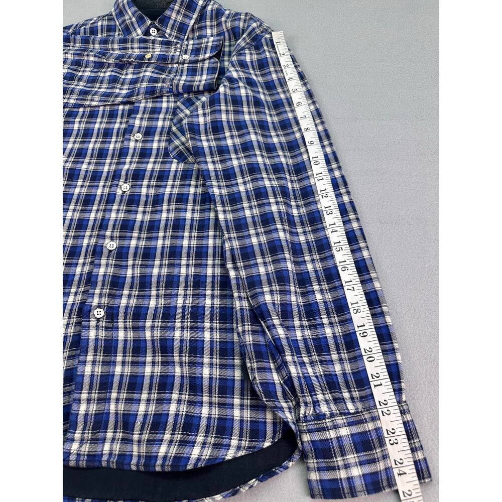 Rag & Bone Blue White Plaid Men’s Button Down Shirt Classic Fit Size Medium - Picture 10 of 11